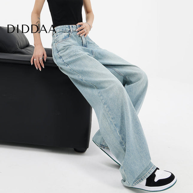 Light Blue Super Soft Wide Leg Jeans for Women - S / Mid Blue - Women’s Jeans