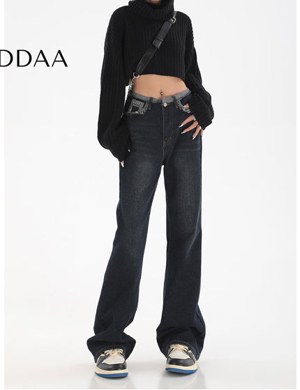 Light Blue Trendy Women’s High-Waisted Wide-Leg Jeans - S / Blue - Women’s Jeans