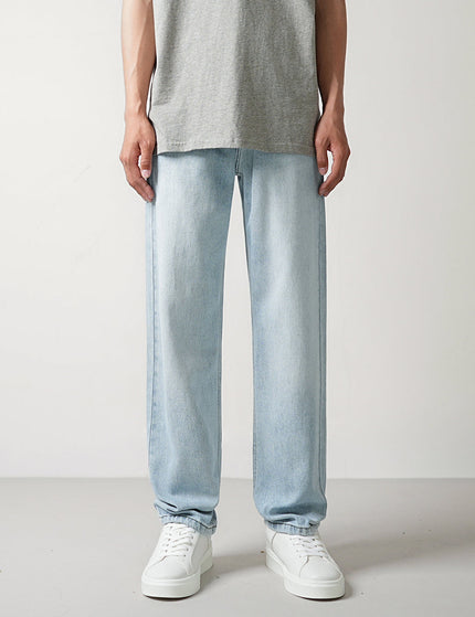 Light Blue Washed Loose Fit Straight Leg Jeans - 28 / Light Blue - Men’s Jeans