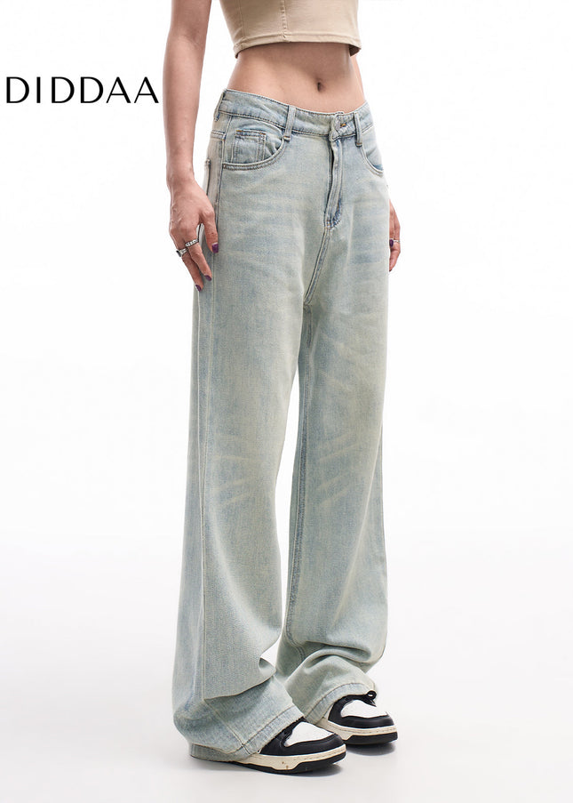 Light Color High Waist Straight Jeans for Women Summer - Women’s Jeans