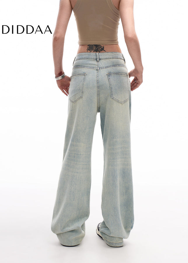 Light Color High Waist Straight Jeans for Women Summer - Women’s Jeans