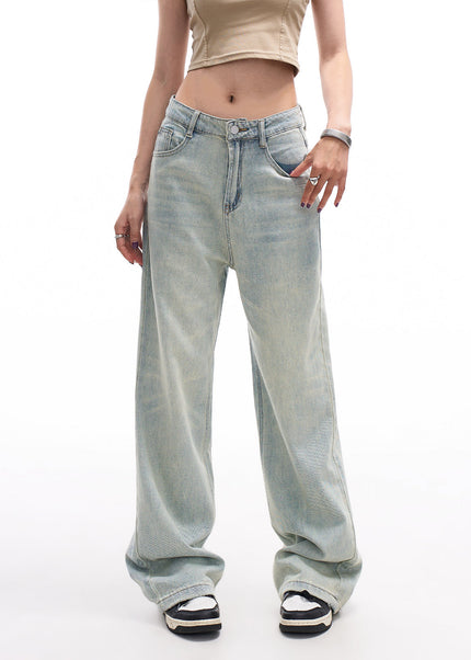 Light Color High Waist Straight Jeans for Women Summer - Women’s Jeans