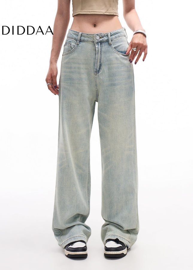 Light Color High Waist Straight Jeans for Women Summer - Women’s Jeans