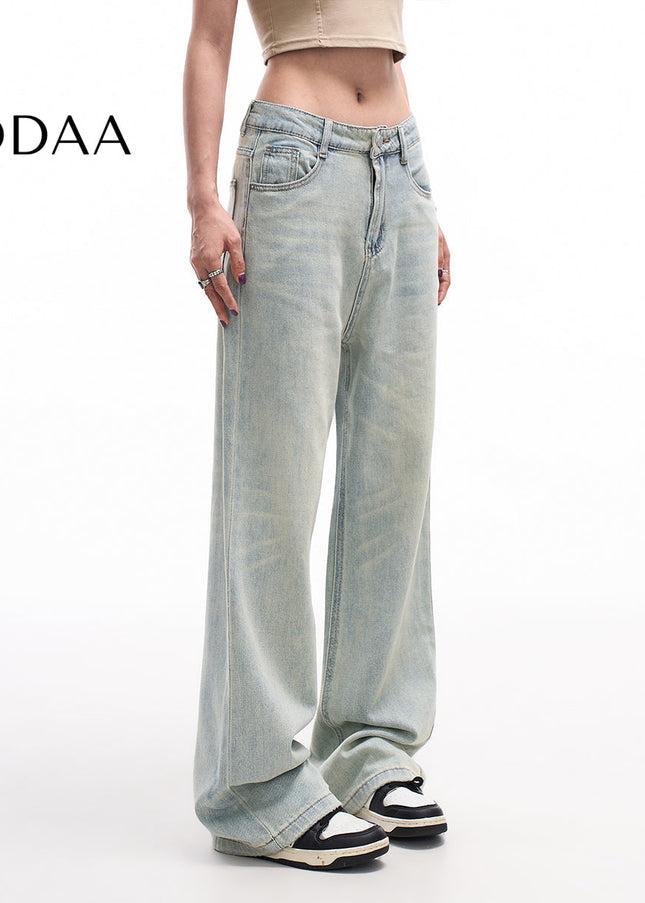 Light Color High Waist Straight Jeans for Women Summer - Women’s Jeans