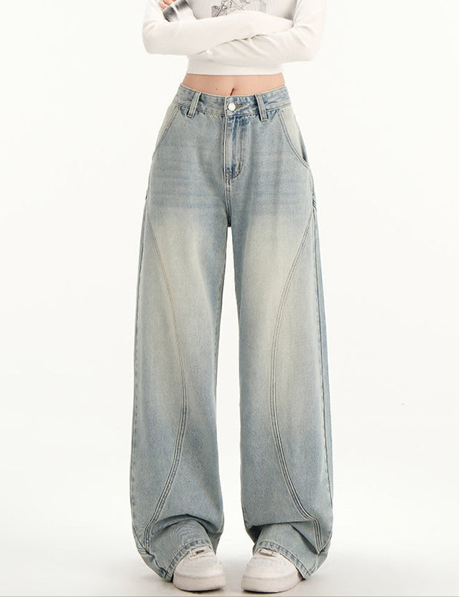 Light-Colored High-Waisted Wide-Leg Jeans for Women - Women’s Jeans