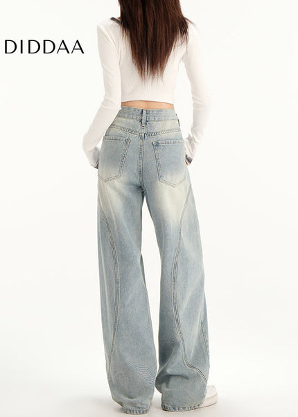 Light-Colored High-Waisted Wide-Leg Jeans for Women - Women’s Jeans