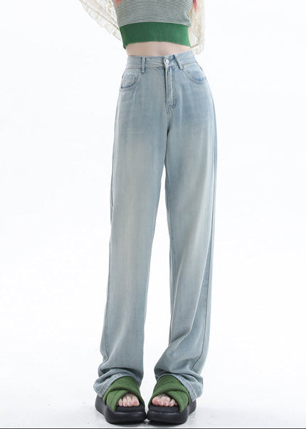Light-Colored High-Waisted Wide-Leg Jeans for Women - Women’s Jeans