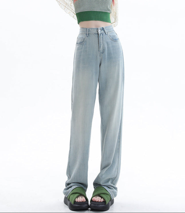 Light-Colored High-Waisted Wide-Leg Jeans for Women - Women’s Jeans