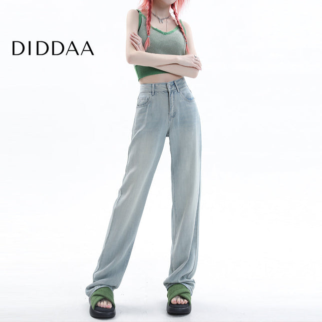 Light-Colored High-Waisted Wide-Leg Jeans for Women - Women’s Jeans