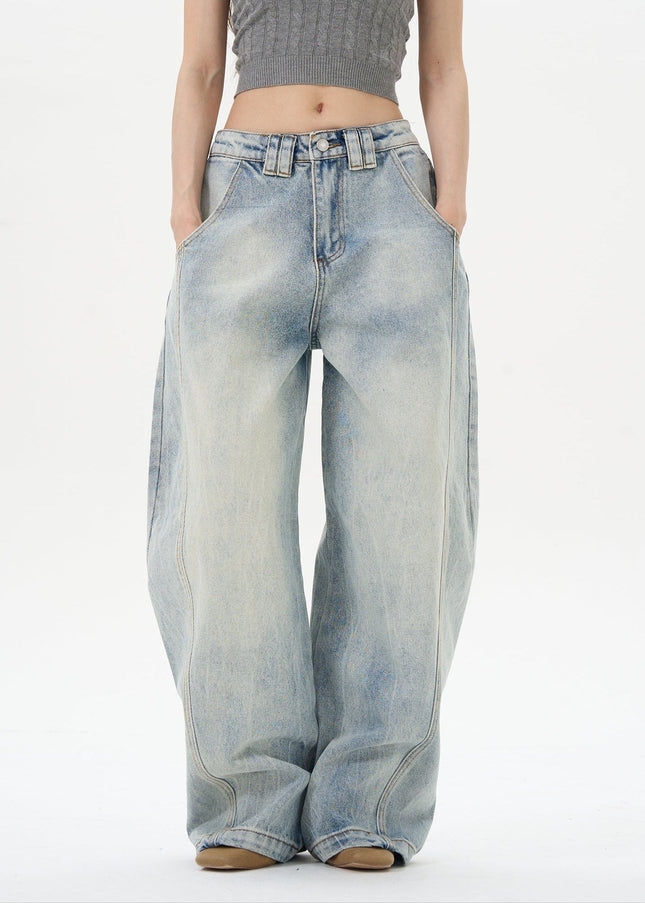 Light-Colored Retro Slub Scimitar Jeans for Men - Women’s Jeans