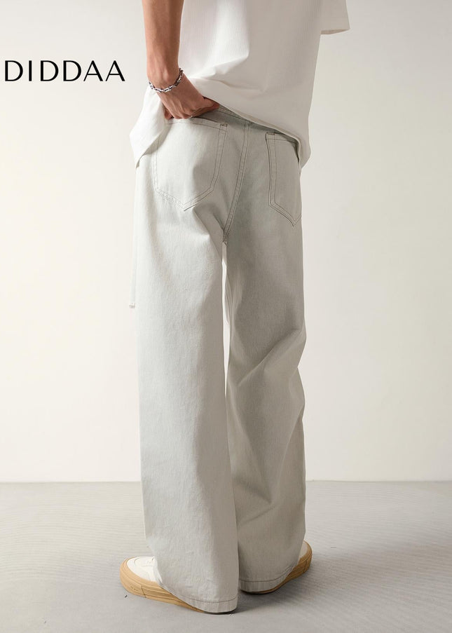 Light-Colored Ripped Distressed Casual Jeans for Men - Men’s Jeans