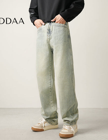 Light Distressed Straight-Leg Jeans for Men - 28 / Light Blue - Men’s Jeans