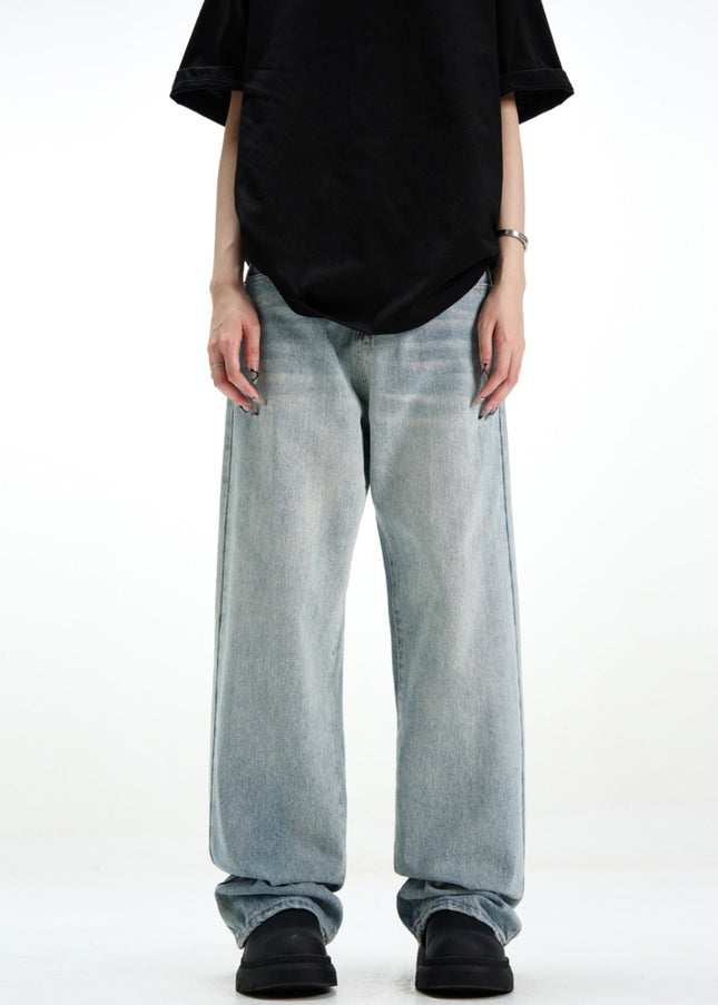 Light Loose Fit Straight Jeans with Reinforced Seams - Men’s Jeans