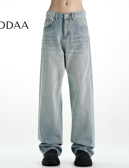 Light Loose Fit Straight Jeans with Reinforced Seams - S / Light Blue - Men’s Jeans