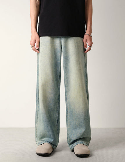 Light Vintage Wash Loose Fit Wide-Leg Jeans Men’s - 28 / Light Blue - Men’s Jeans