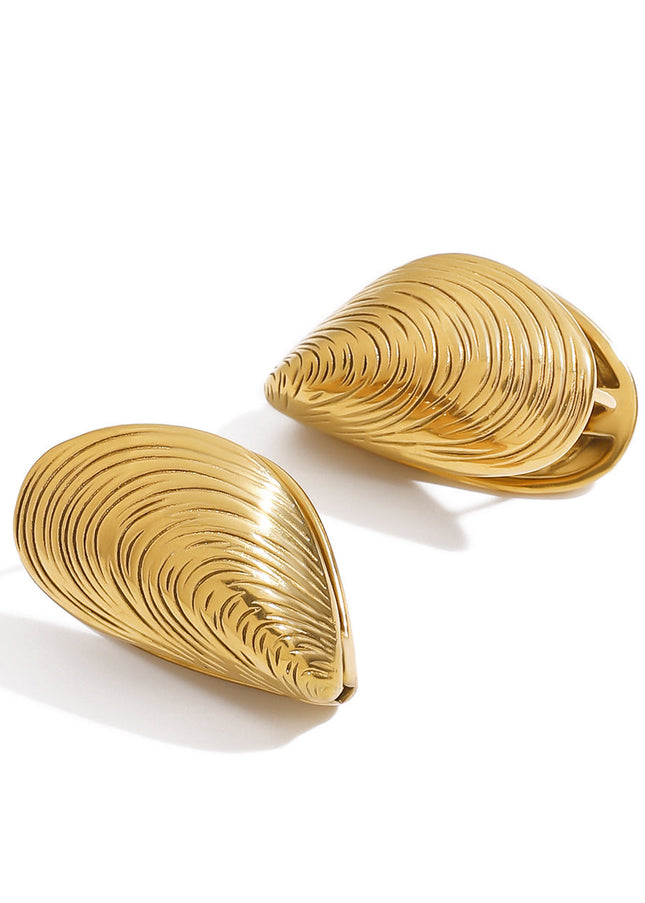 Jieding European and American stainless steel holiday earrings, light luxury, high-end earrings, niche design, studs, titanium steel jewelry, cross-border