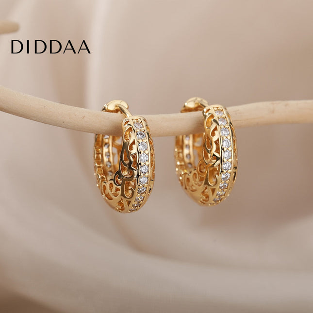 Loutine Earrings | Gold Luxury Statement Hoop Earrings - Earrings