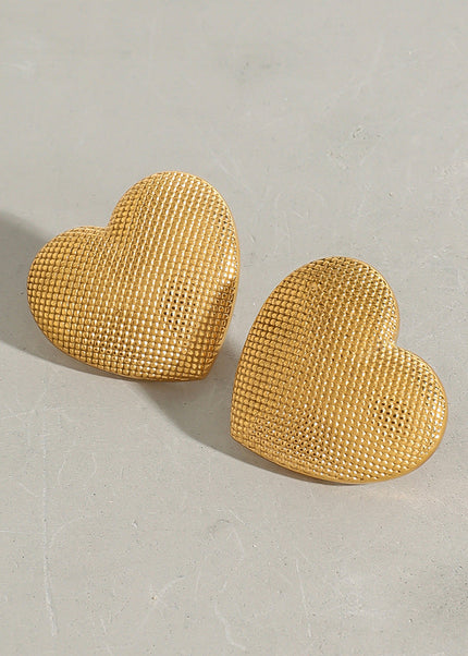 Jieding European and American love titanium steel stud earrings do not fade earrings, earrings, light luxury, high-end jewelry, stainless steel cross-border women