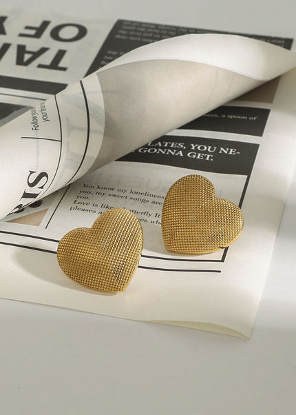 Jieding European and American love titanium steel stud earrings do not fade earrings, earrings, light luxury, high-end jewelry, stainless steel cross-border women