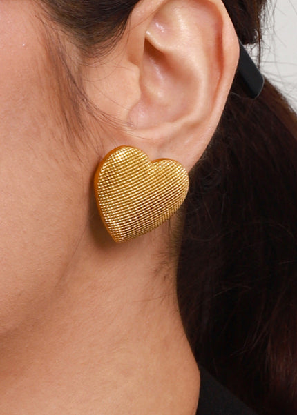 Jieding European and American love titanium steel stud earrings do not fade earrings, earrings, light luxury, high-end jewelry, stainless steel cross-border women