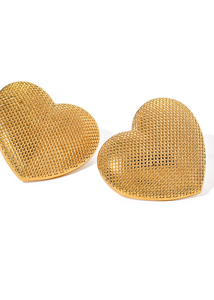 Jieding European and American love titanium steel stud earrings do not fade earrings, earrings, light luxury, high-end jewelry, stainless steel cross-border women