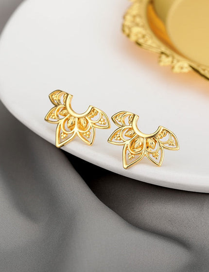 Lucifer Earrings | Gold Simple Stud Earrings - Gold - Earrings
