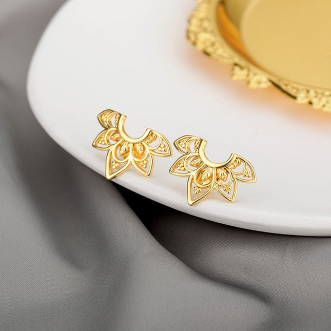 Lucifer Earrings | Gold Simple Stud Earrings - Gold - Earrings