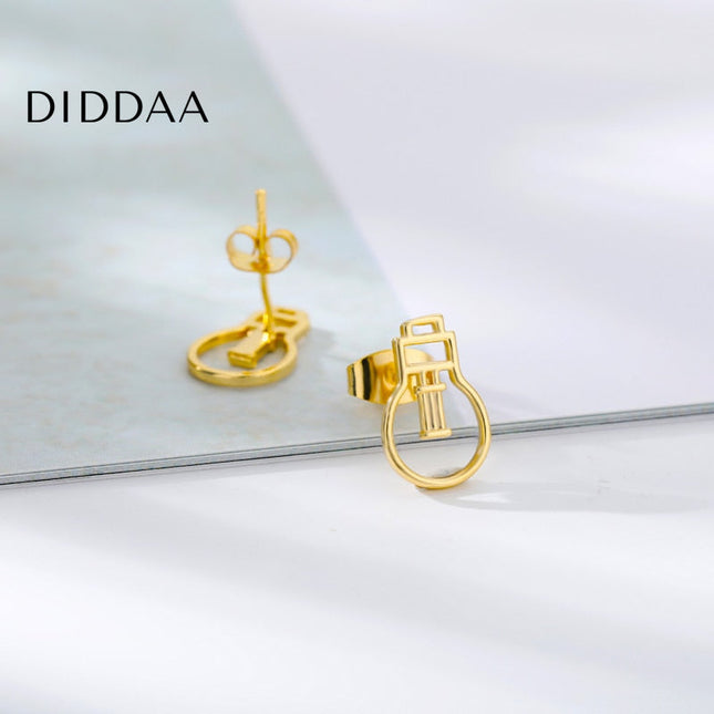 Lumere Earrings | Gold Hollow Bomb Stud Earrings - Earrings