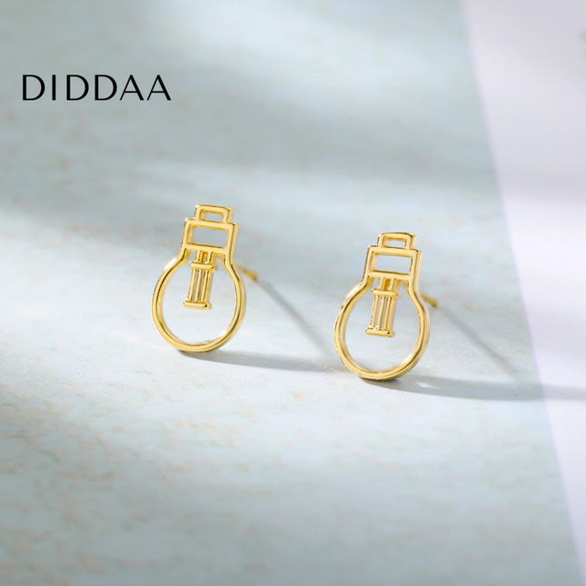 Lumere Earrings | Gold Hollow Bomb Stud Earrings - Earrings