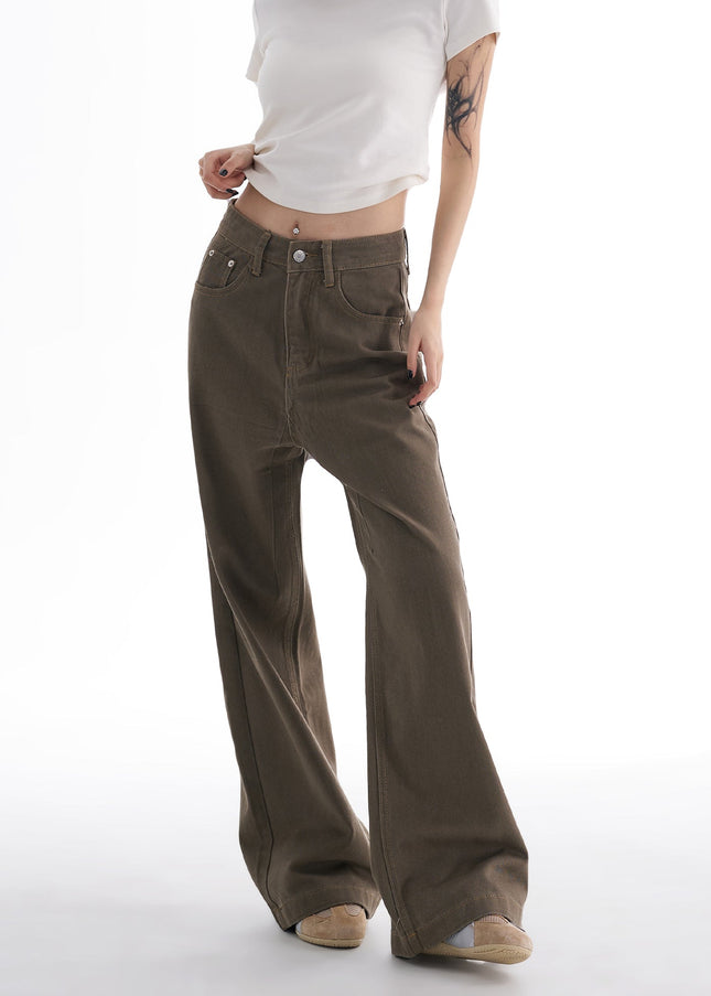 Maillard Brown Cleanfit Straight Leg Pants for Women - Women’s Jeans