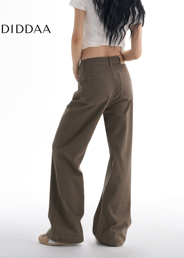 Maillard Brown Cleanfit Straight Leg Pants for Women - Women’s Jeans