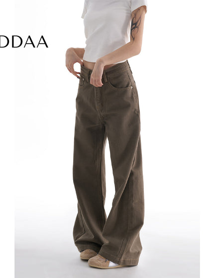 Maillard Brown Cleanfit Straight Leg Pants for Women - XS / Brown - Women’s Jeans