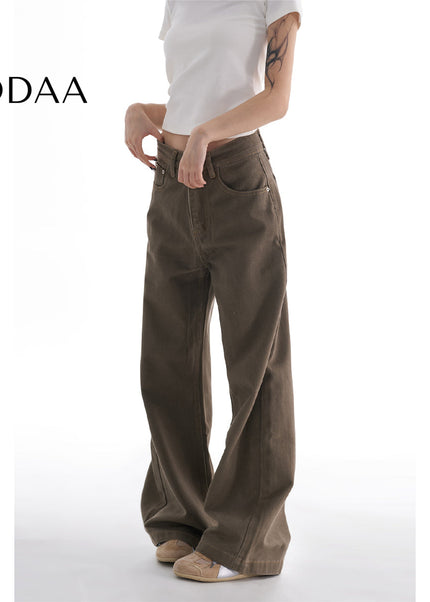 Maillard Brown Cleanfit Straight Leg Pants for Women - XS / Brown - Women’s Jeans