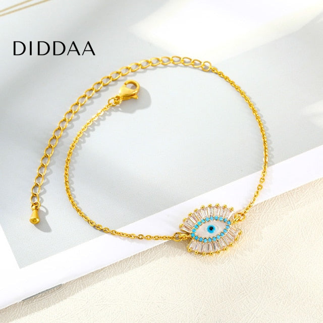 Marche Bracelet | Gold Silver Evil Eye Zirconia Braceler - Bracelets