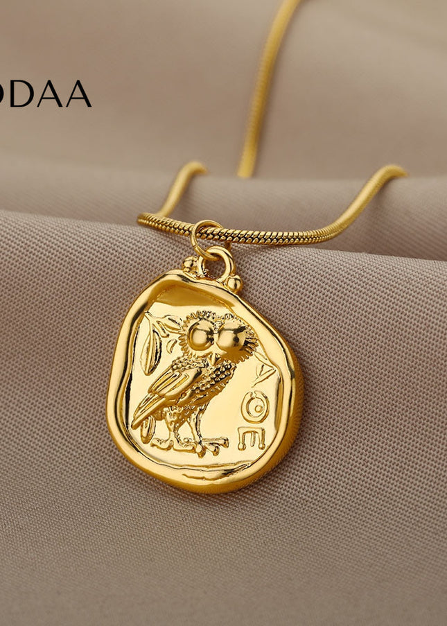 Mauvais Pendant Necklace | Gold Bird Chain - Gold - Necklaces