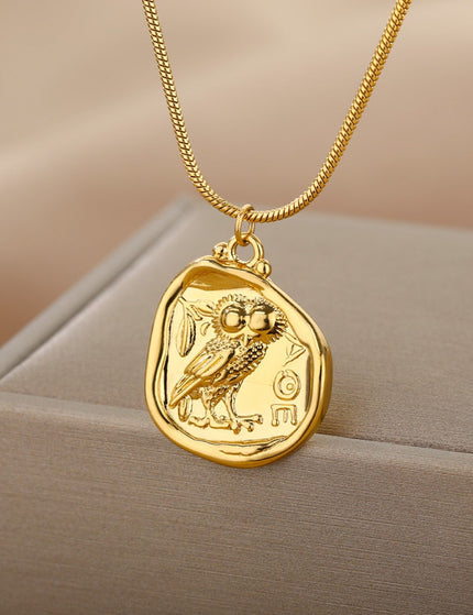 Mauvais Pendant Necklace | Gold Bird Chain - Gold - Necklaces