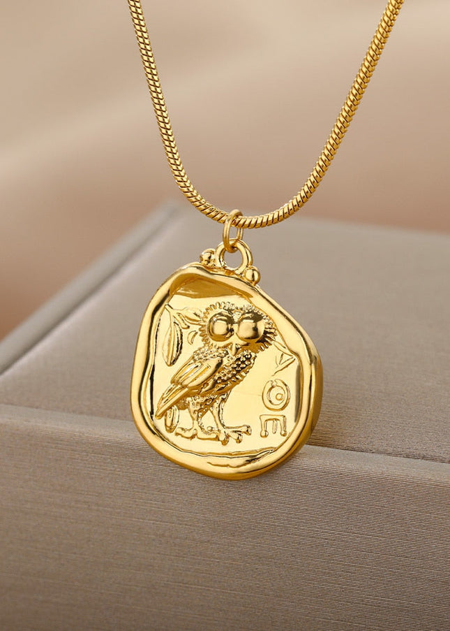 Mauvais Pendant Necklace | Gold Bird Chain - Gold - Necklaces