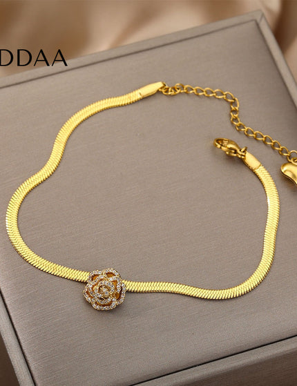 Montrer Bracelet | Gold Rose Zirconia Bracelet - Gold - Bracelets