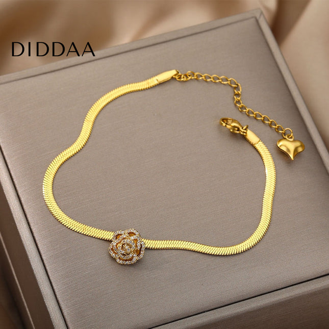 Montrer Bracelet | Gold Rose Zirconia Bracelet - Gold - Bracelets
