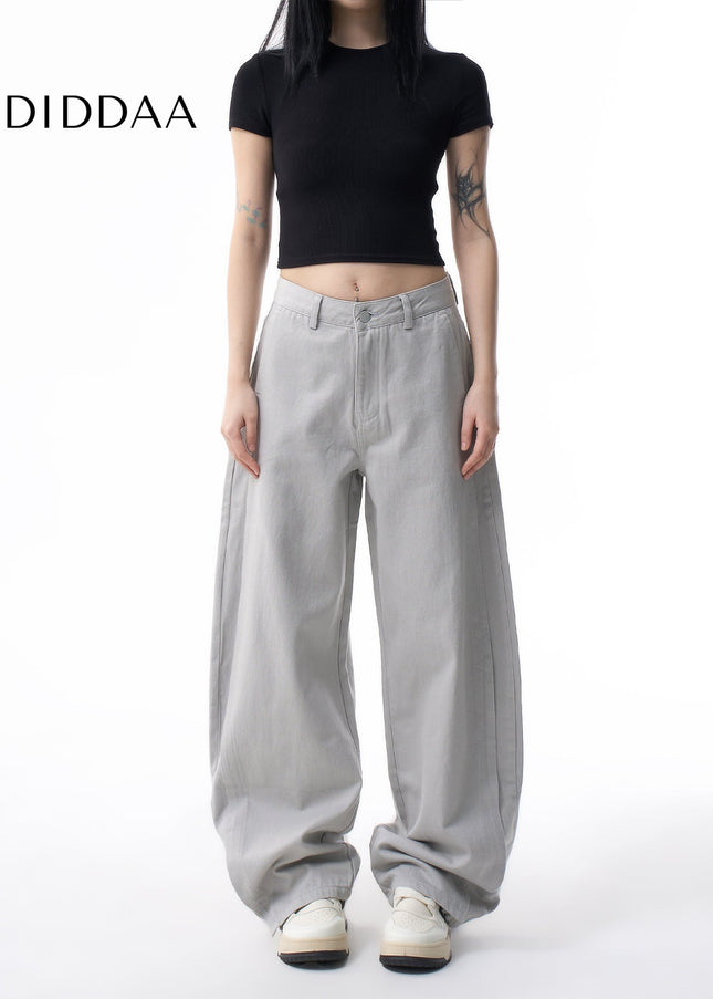 Morandi Gray High Waist Straight Leg Jeans for Women - XS / Grey - Women’s Jeans