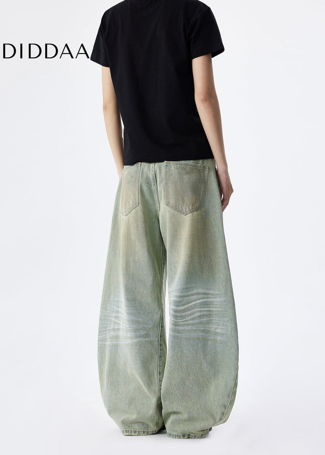 Mud Dyed Distressed Baggy Jeans for Men - Men’s Jeans