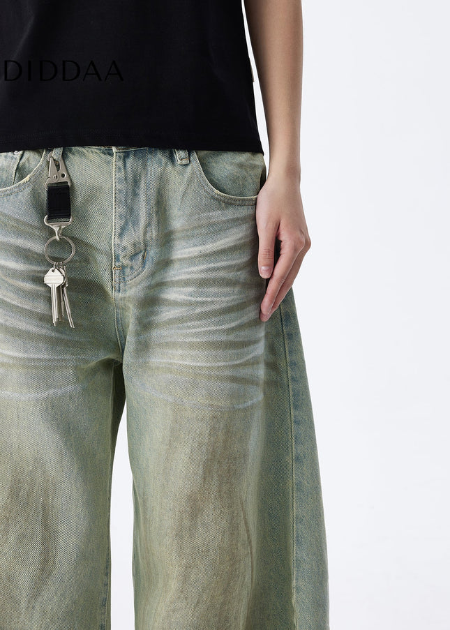 Mud Dyed Distressed Baggy Jeans for Men - Men’s Jeans