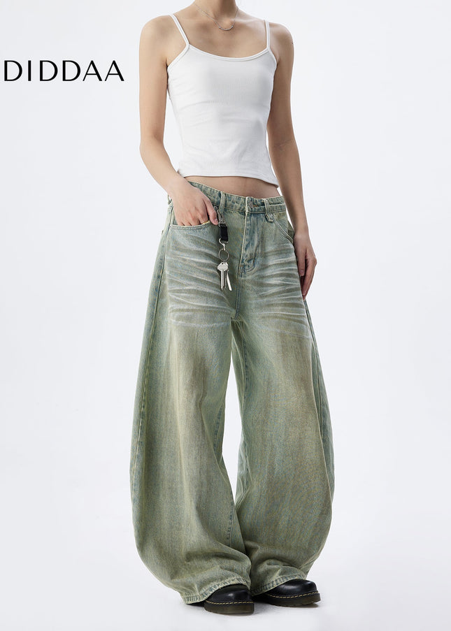 Mud Dyed Distressed Baggy Jeans for Men - Men’s Jeans