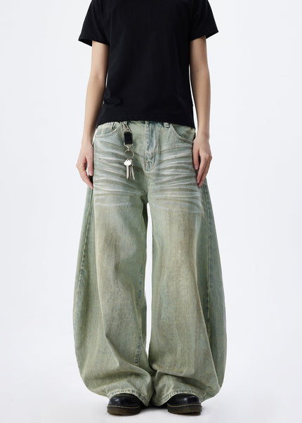 Mud Dyed Distressed Baggy Jeans for Men - Men’s Jeans