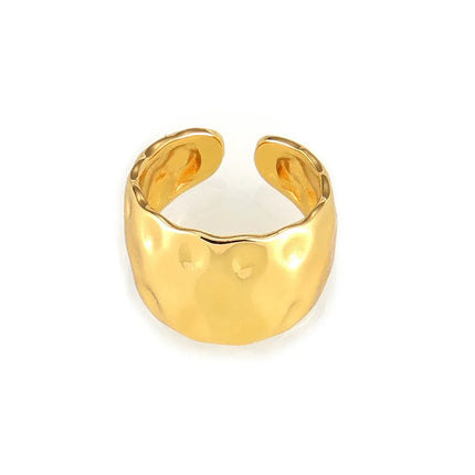 Fashionable, commuting, simple, individual, elegant, versatile, index finger ring, hammer design, copper open ring