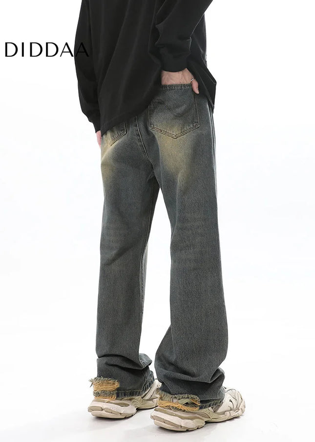 Navy Cleanfit Micro Flare Straight Leg Jeans - Men’s Jeans