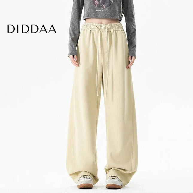 Navy Loose Fit Elastic Waist Men’s Sweatpants Drape Wide Leg - S / Khaki - Unisex Sweatpants