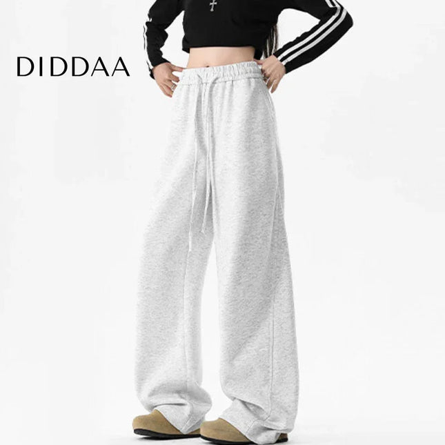 Navy Loose Fit Elastic Waist Men’s Sweatpants Drape Wide Leg - S / White - Unisex Sweatpants