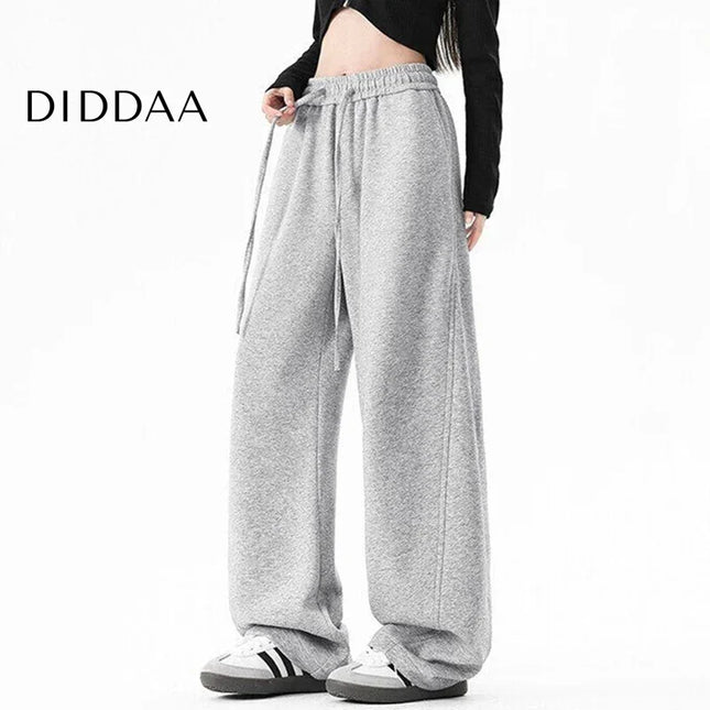 Navy Loose Fit Elastic Waist Men’s Sweatpants Drape Wide Leg - Unisex Sweatpants