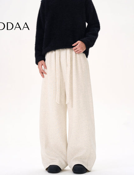 Navy Relaxed Fit KISKO Wide Leg Sweatpants - S / Beige - Unisex Sweatpants